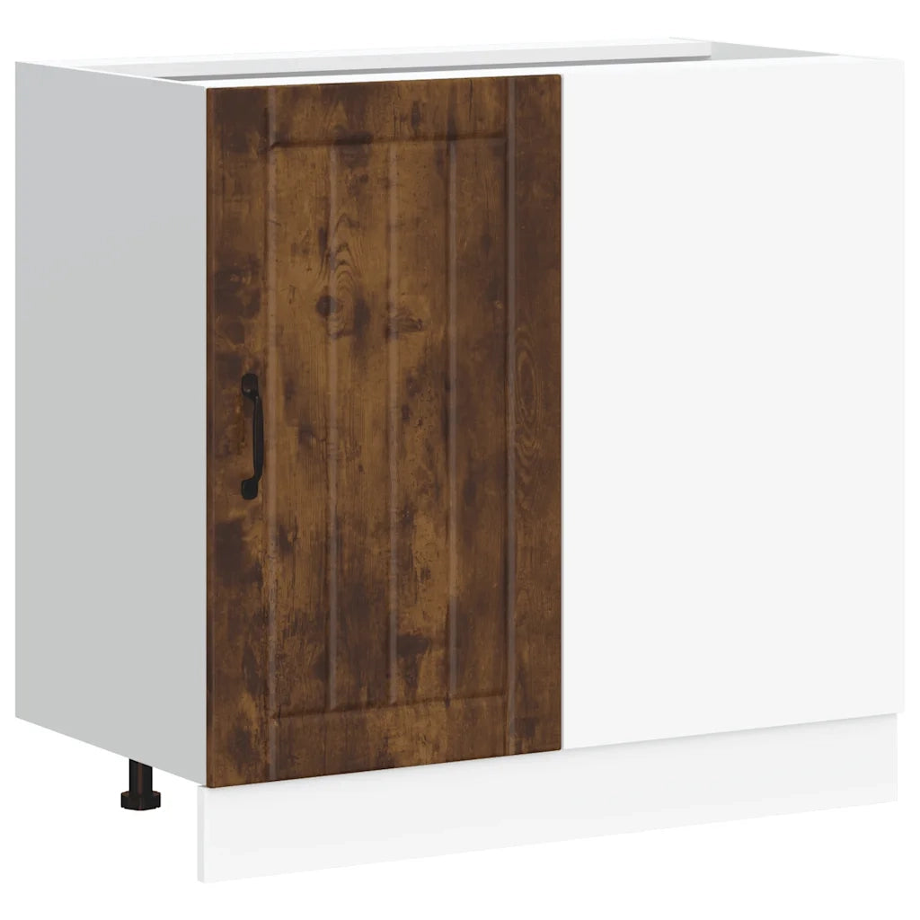 Mobile base da cucina Lucca Rovere Fumo in Legno Multistrato