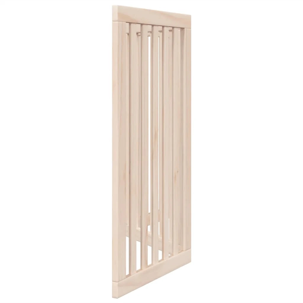 Cancelletto di sicurezza pieghevole a 3 pannelli per cani 150 cm legno di pioppo marrone 02_0023069