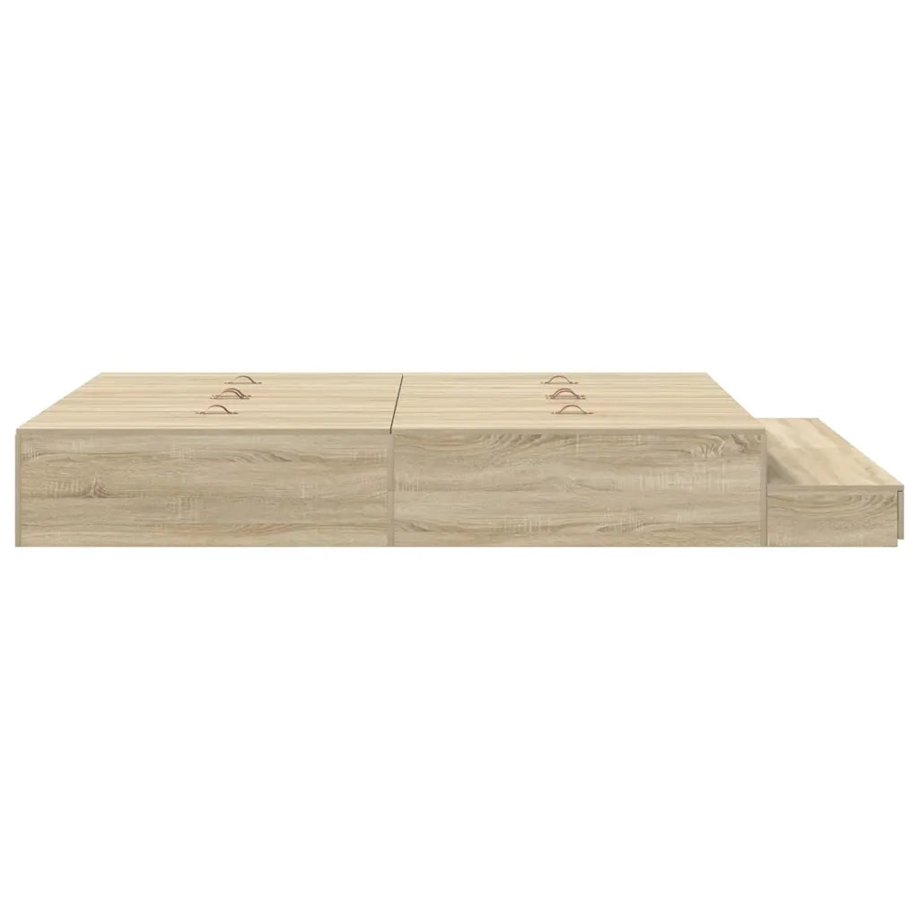 Struttura letto con contenitore Rovere Sonoma 160 cm 3335655