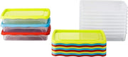 Set di contenitori in plastica per congelazione 12 pezzi con coperchio - colore blu verde rosso - Vriesbox diepvriesdozen 

Modello: 05 l