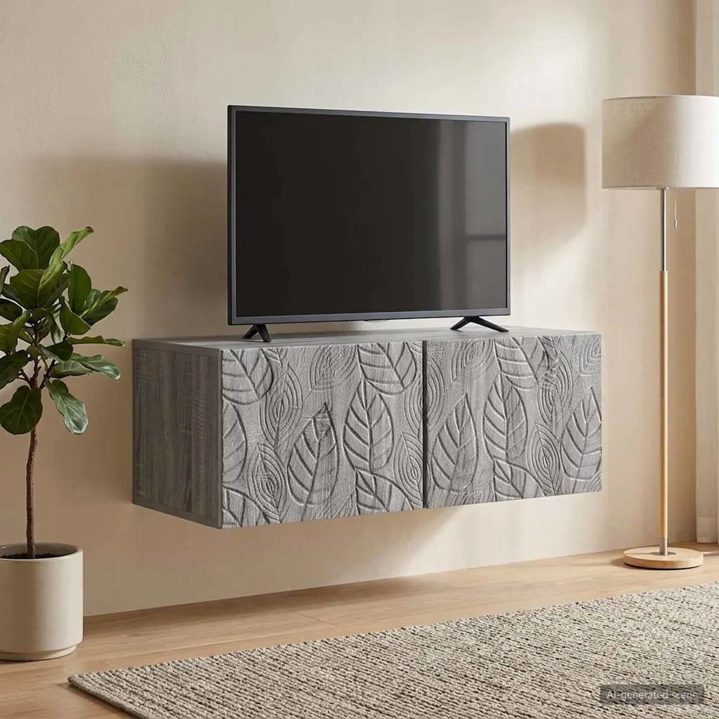 Mobile Porta TV da Muro 59,5 x 41 x 30 cm Sonoma grigio 898851