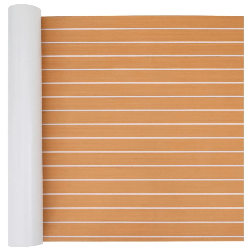 Tappetino per Barche Rigato Marrone e bianco 240 x 90 cm EVA CFW2544908