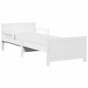 Letto singolo | Letto per adulti | Struttura letto con materasso estensibile Bianco 80 x 200 cm