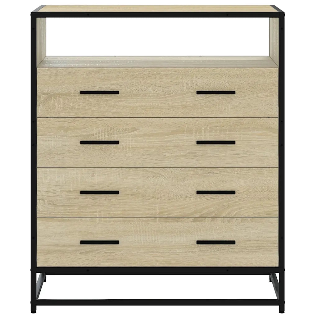 Cassettiera Rovere Sonoma 70x41x83,5 cm in Legno Multistrato 849090
