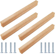 Maniglie in Legno Massello per Cucina - Perfette per le Maniglie delle Porte - 4 Pezzi - 240mm