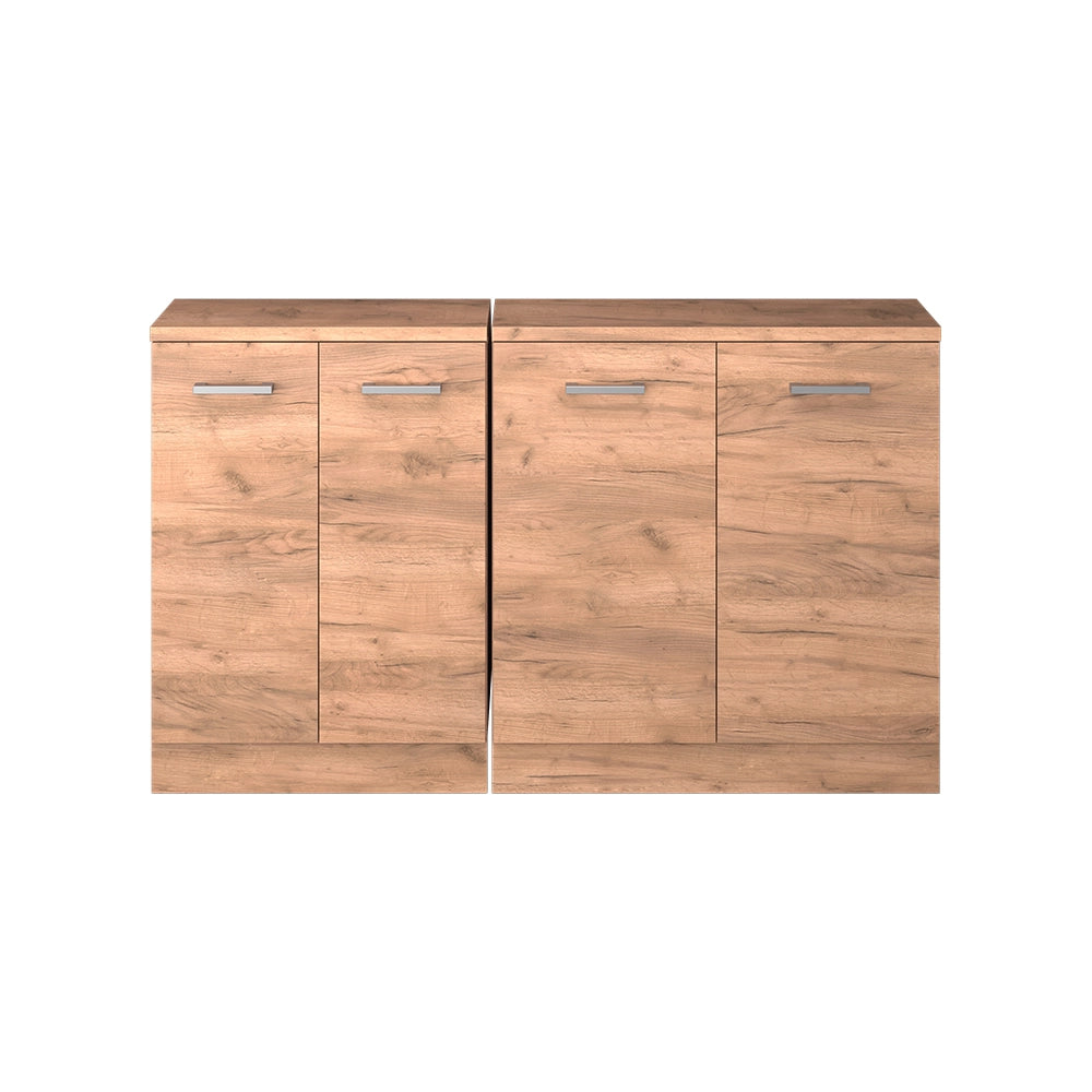 Set di mobili sottotetto Rion Rovere dorato/Rovere dorato 140 cm Set di 2 carcasse armadio profondità 60 cm Vicco