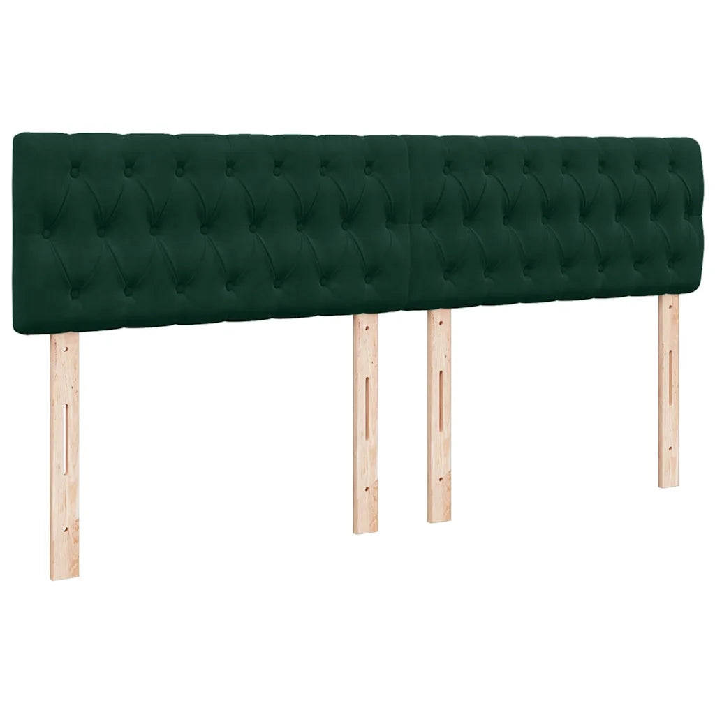 Giroletto a Molle con Materasso Verde Scuro 180x200 cm Velluto 3288687