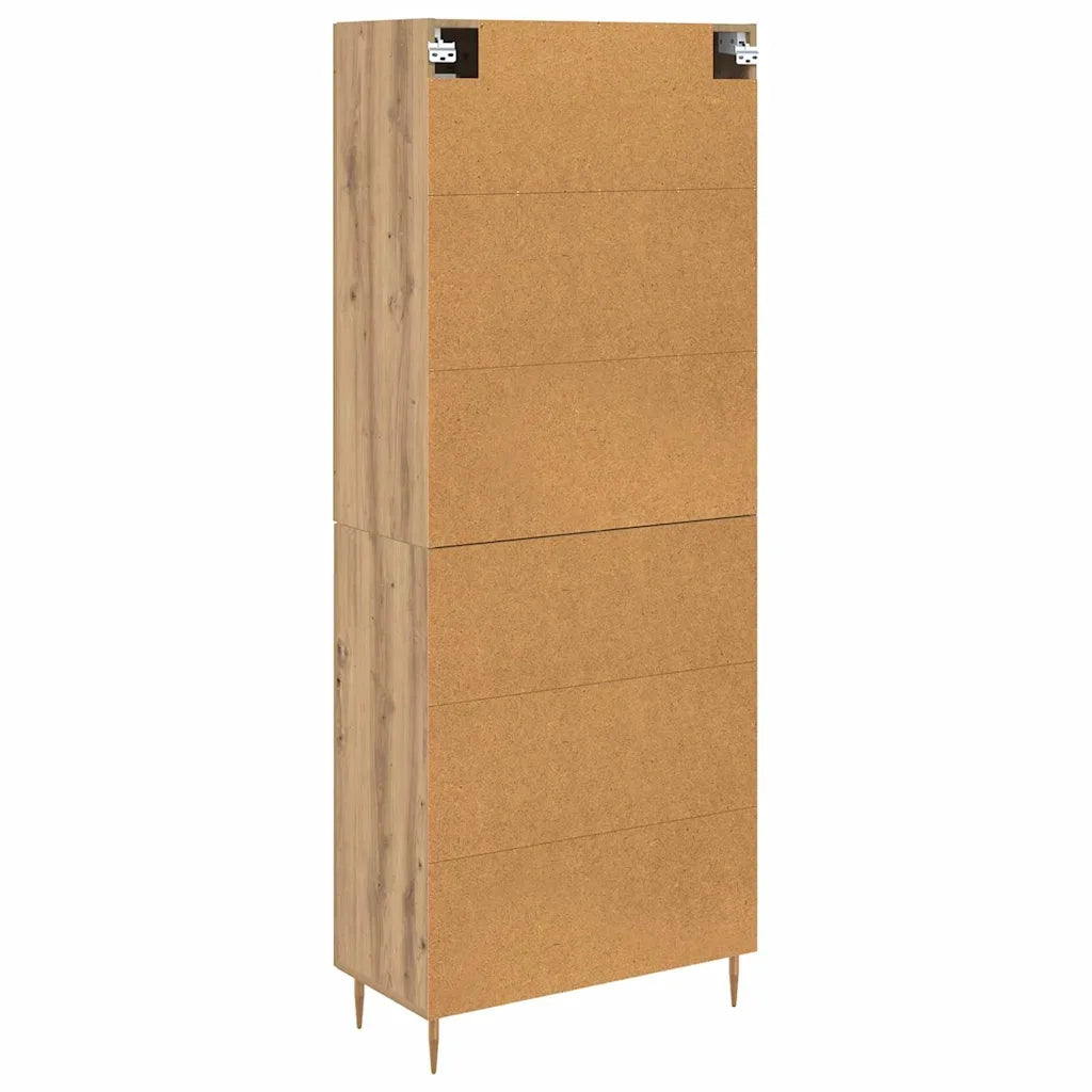 Credenza 2 pcs Rovere artigianale Legno multistrato