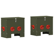 Feeder per pollo 2 pz Verde oliva 40,5 x 25 x 38 cm CFW9378309