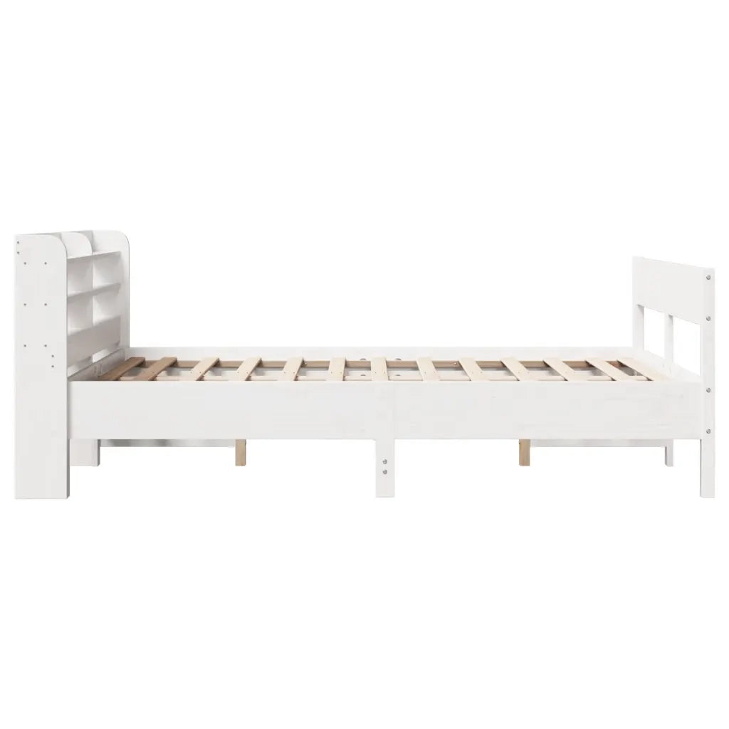 vidaXL Letto senza Materasso Bianco 135x190 cm Legno Massello di Pino