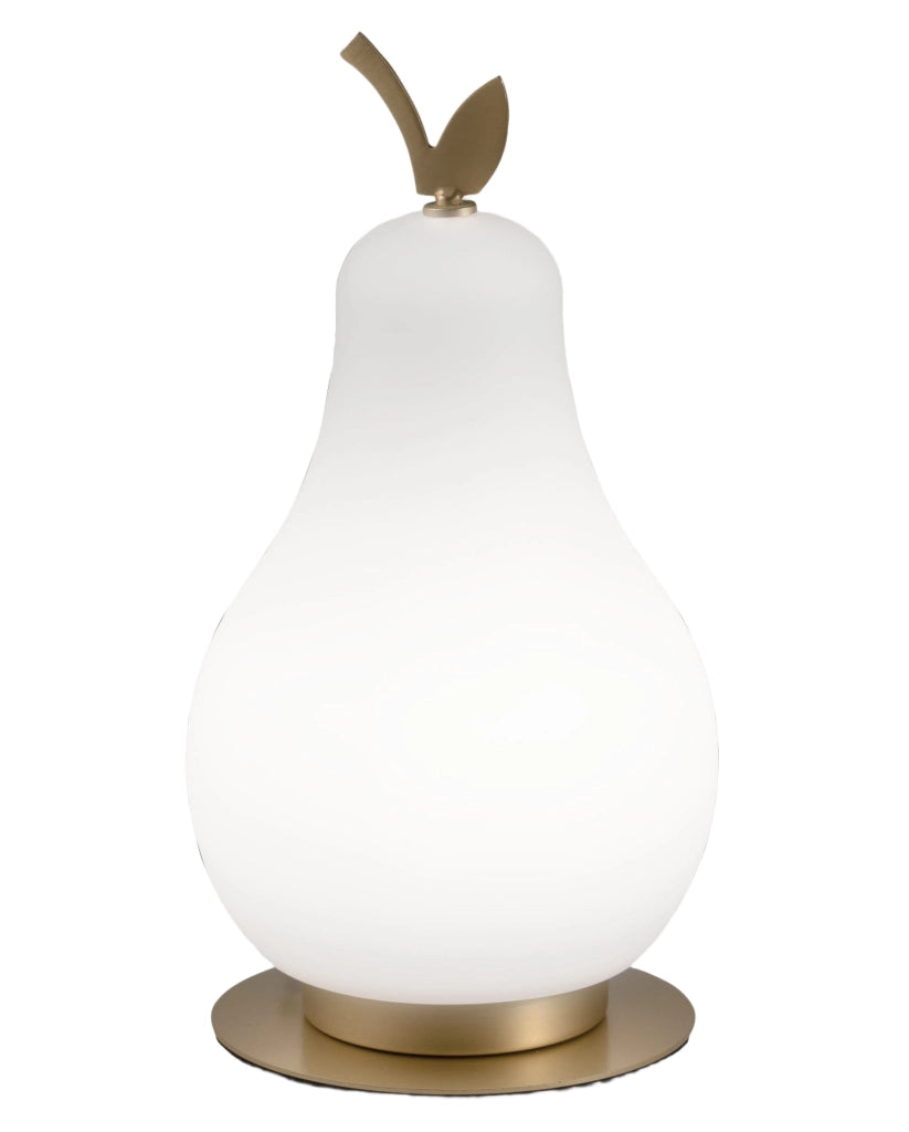 Lampada da Tavolo Wilma 8W LED Integrato 3000K Bianco/Ottone Satinato, Regolazione Luce al Tocco, IP20, 230V, Design in Metallo e Vetro - Wilma
