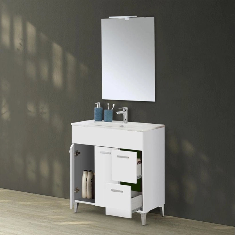 COMPOSIZIONE BAGNO GRETA 80X40XH85,5CM BIANCA