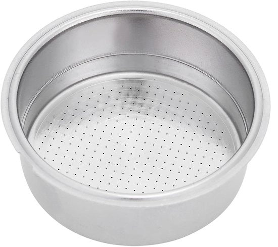 Filtro per caffè - Disegno a doppia lastra - Contenitore per filtro riciclabile - Acciaio inossidabile - Tessuto filtrante fine - Adatto per uso domestico e bar del caffè - Filtro per caffè a doppia lastra