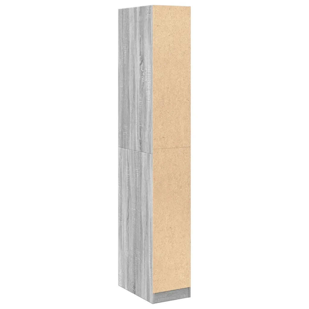 vidaXL Armadio Grigio Sonoma 30x50x200 cm in Legno tecnico