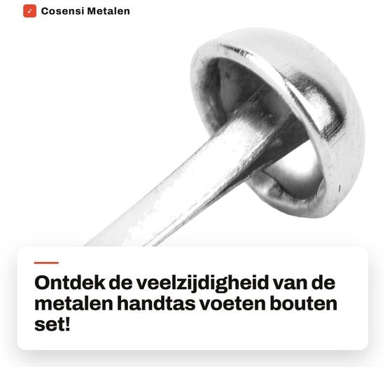 Accessori DIY - Paddenstoelvoetbouten - Bouten per Pelle - 100 Stuks - 12x19 mm - Klinknagels Robusti e Resistenti