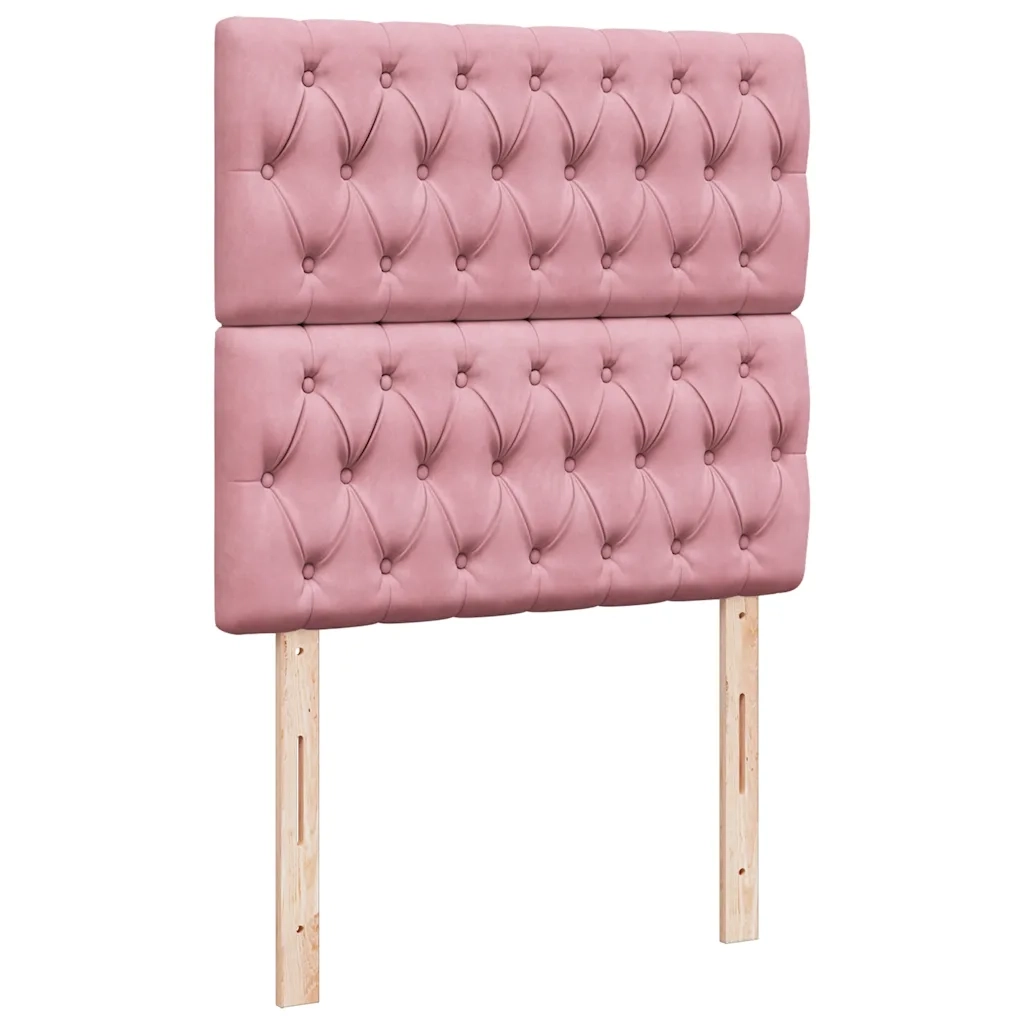 Giroletto a Molle con Materasso Rosa 80x200 cm in Velluto 3293073