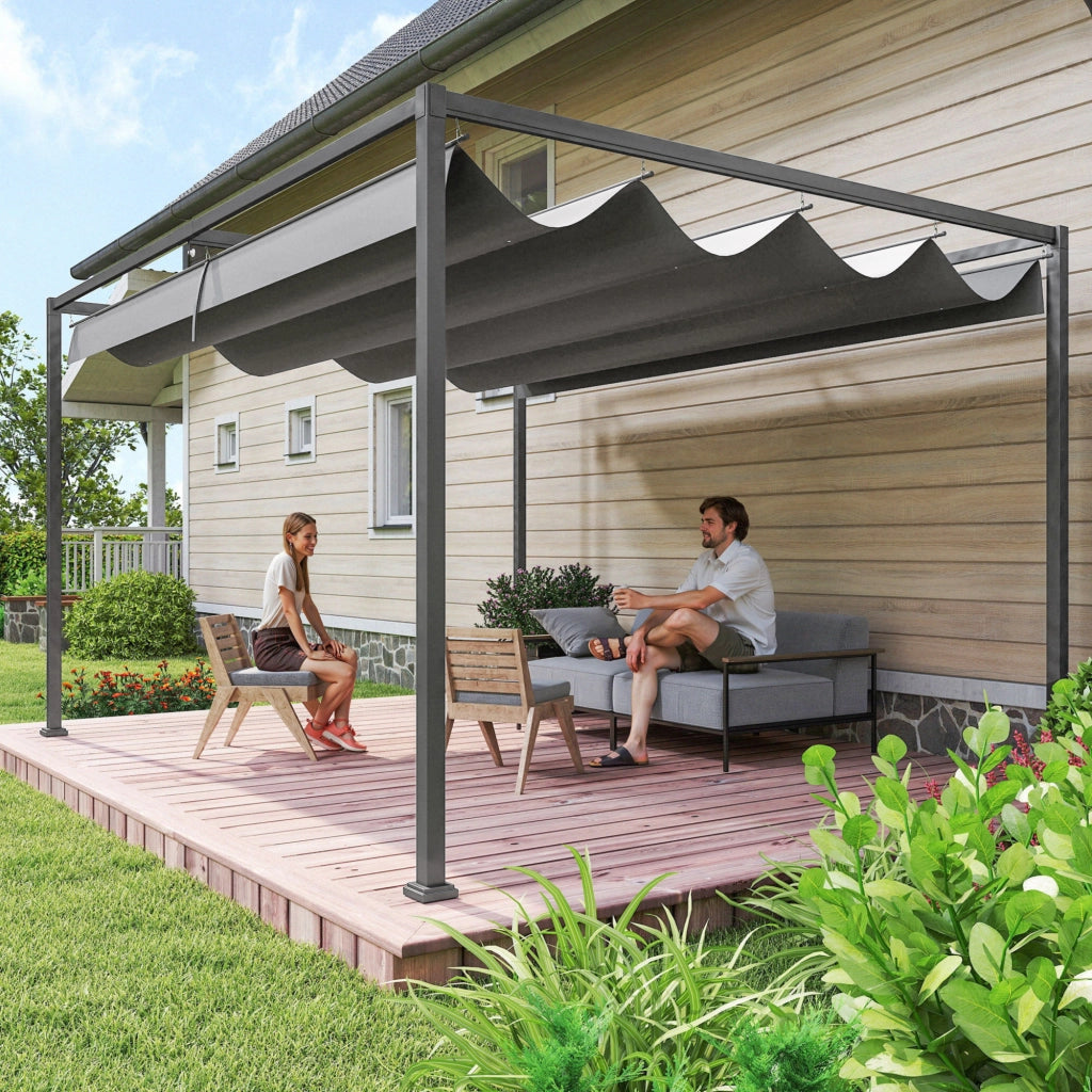 Pergola da Giardino ¨C zephmum ¨C Metalloplastica Antracite 300x300x250 cm