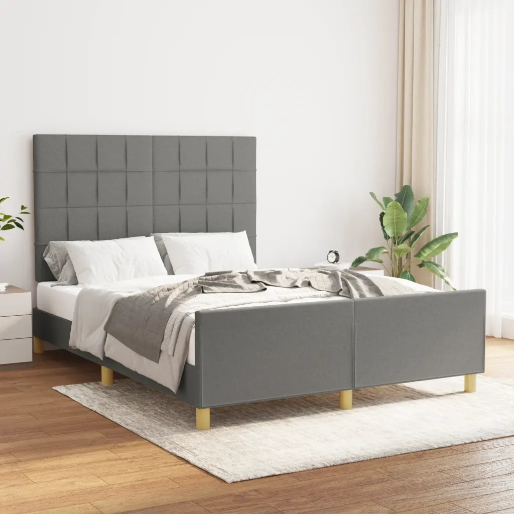 Giroletto senza Materasso Grigio Scuro 140x200 cm Tessuto