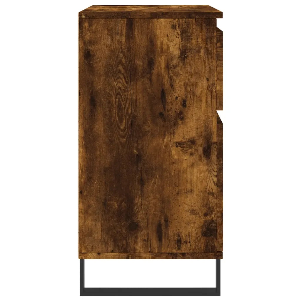 Credenza Rovere Fumo 60x35x70 cm in Legno Multistrato 831129