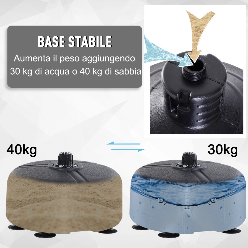 EasyComfort Punching Ball da Terra, Sacco da Boxe da Terra con Base Riempibile, Ventose e Guantoni, Altezza Regolabile 4 Livelli da 136-154 cm, Speed Bag per Home Gym Casa e Palestra, Nero