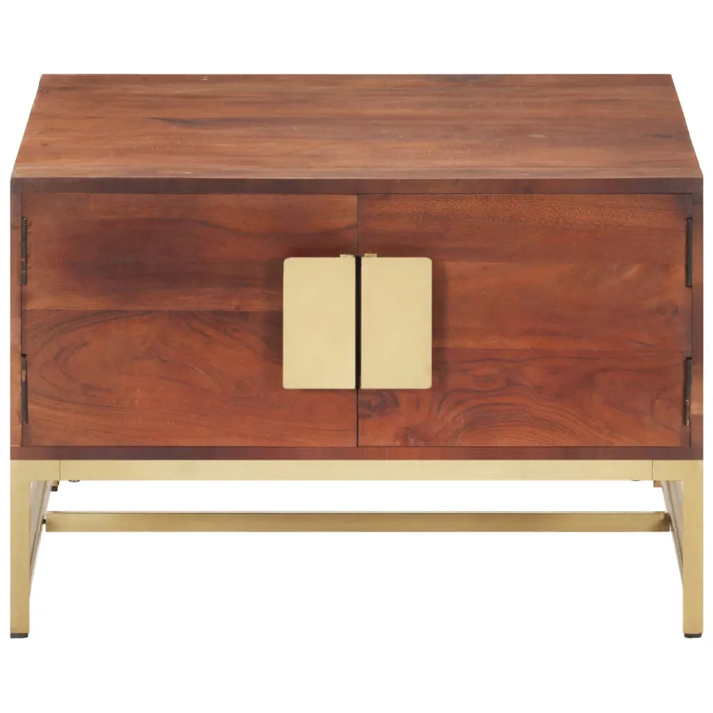 Tavolino da CaffÃ¨ Marrone Miele 67x67x45 cm in Massello Acacia cod mxl 18346