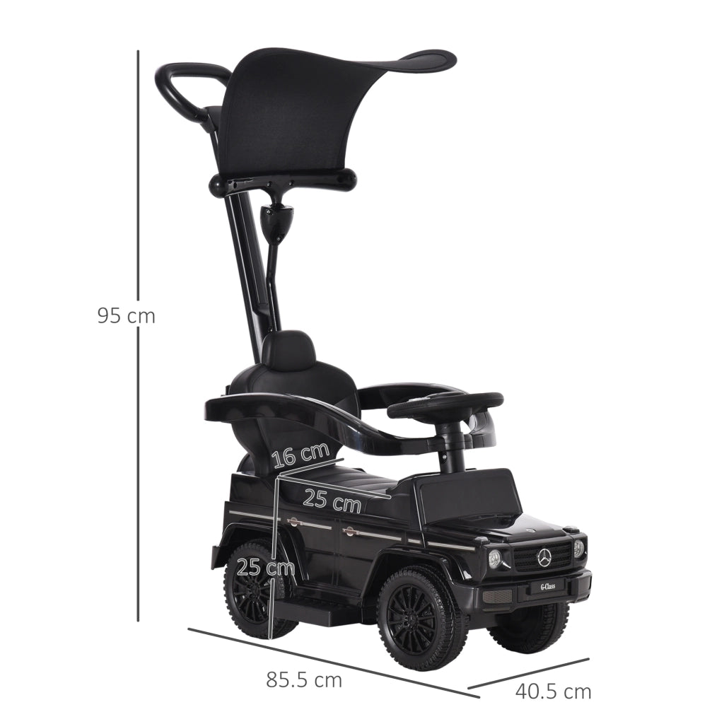 Macchina a Spinta per Bambini ¨C zephmum ¨C Nero 85.5x40.5x95 cm