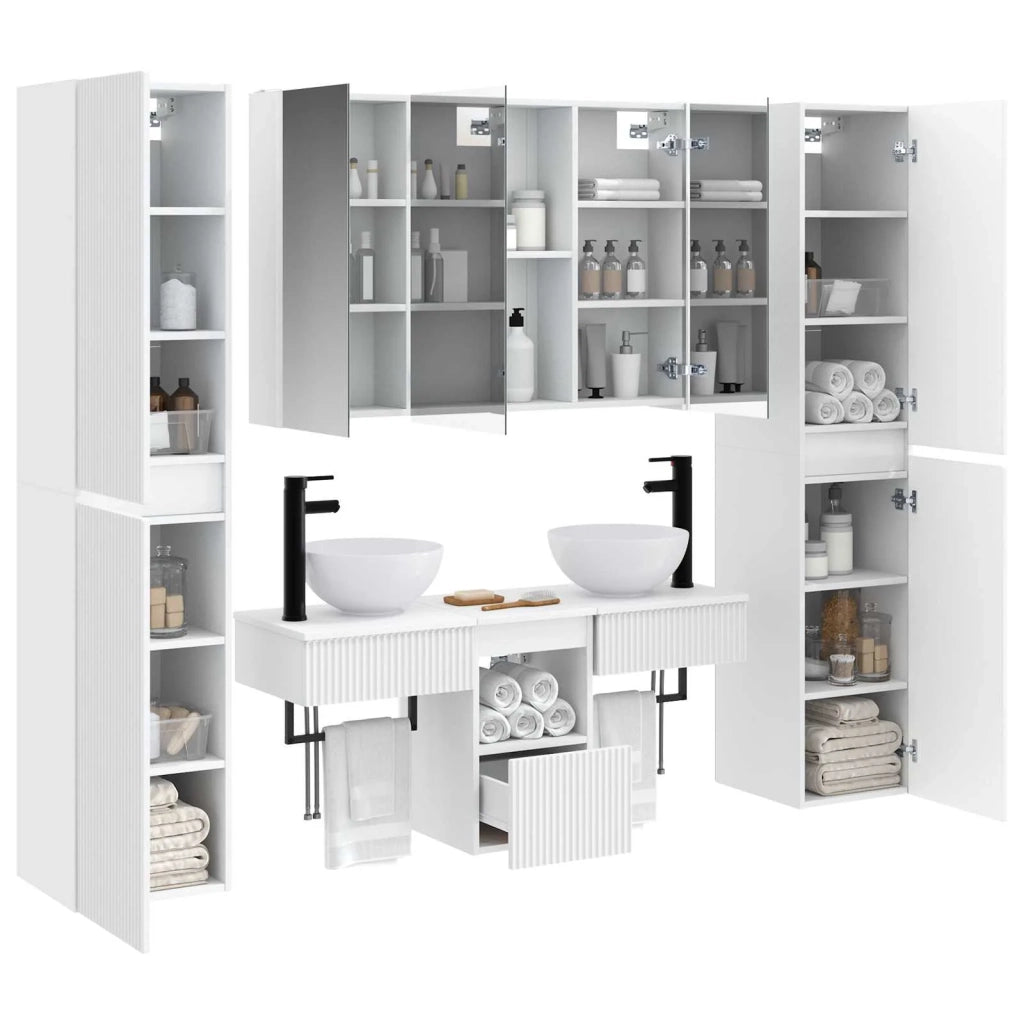 Set di mobili per il bagno 6 pcs Bianco 3407183