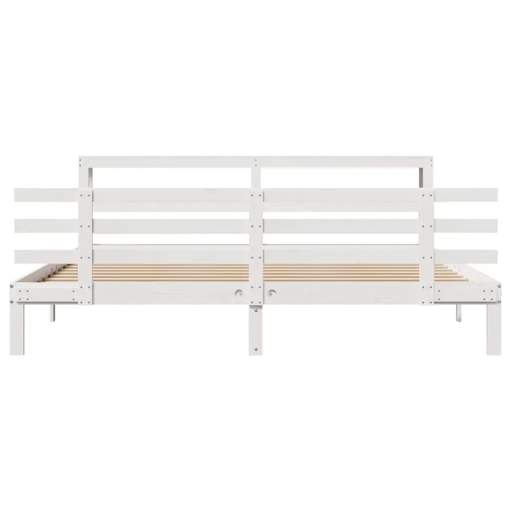 Giroletto con Testiera senza Materasso Bianco 180x200 cm 3306119