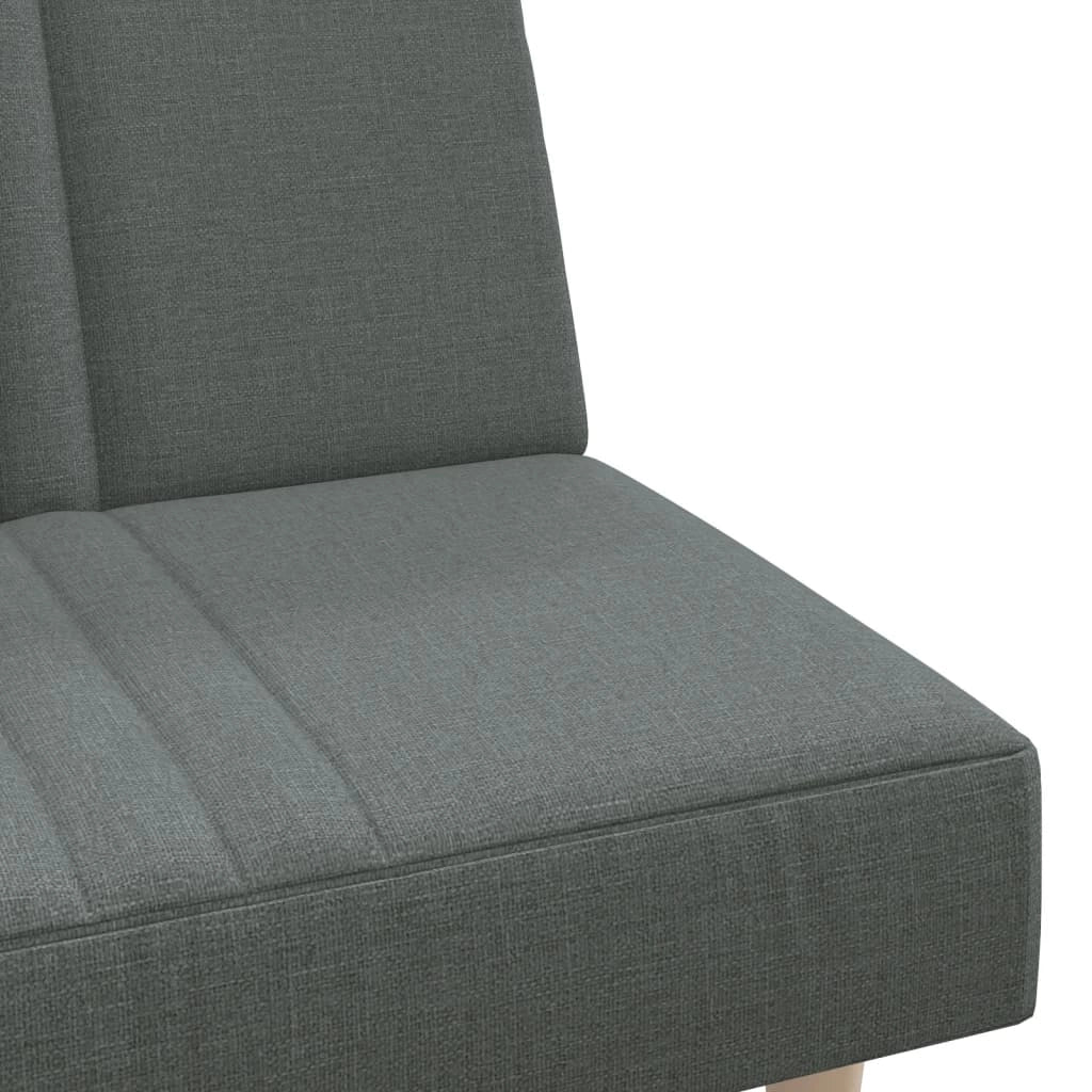 Divano letto 200 x 89 x 70 cm tessuto grigio scuro 02_0019838