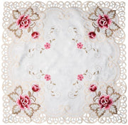Pavimento per tavolo Quadrato 60 x 60 cm - Tasche per tavolo - Effetto bordo - Vintage - Leggero - Materiale duraturo - Tovagliolo per tavolo