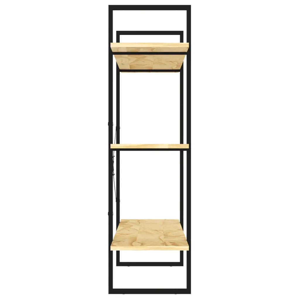 Libreria a 3 Ripiani-Scaffale per Libri-Mobile di Stoccaggio 100x30x105 cm in Legno Massello di Pino