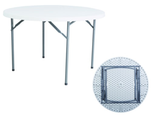 TAVOLO TONDO HDPE CM.120X74H BIANCO