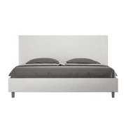 ityhome Letto matrimoniale king size contenitore imbottito 190x200 similpelle bianco Goya