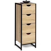 IDMarket - Armario lateral de 4 cajones DETROIT 30 cm para entrada de baño