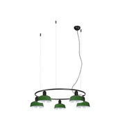 TATAWIN S metallo 5L Lampada sospensione circolare verde