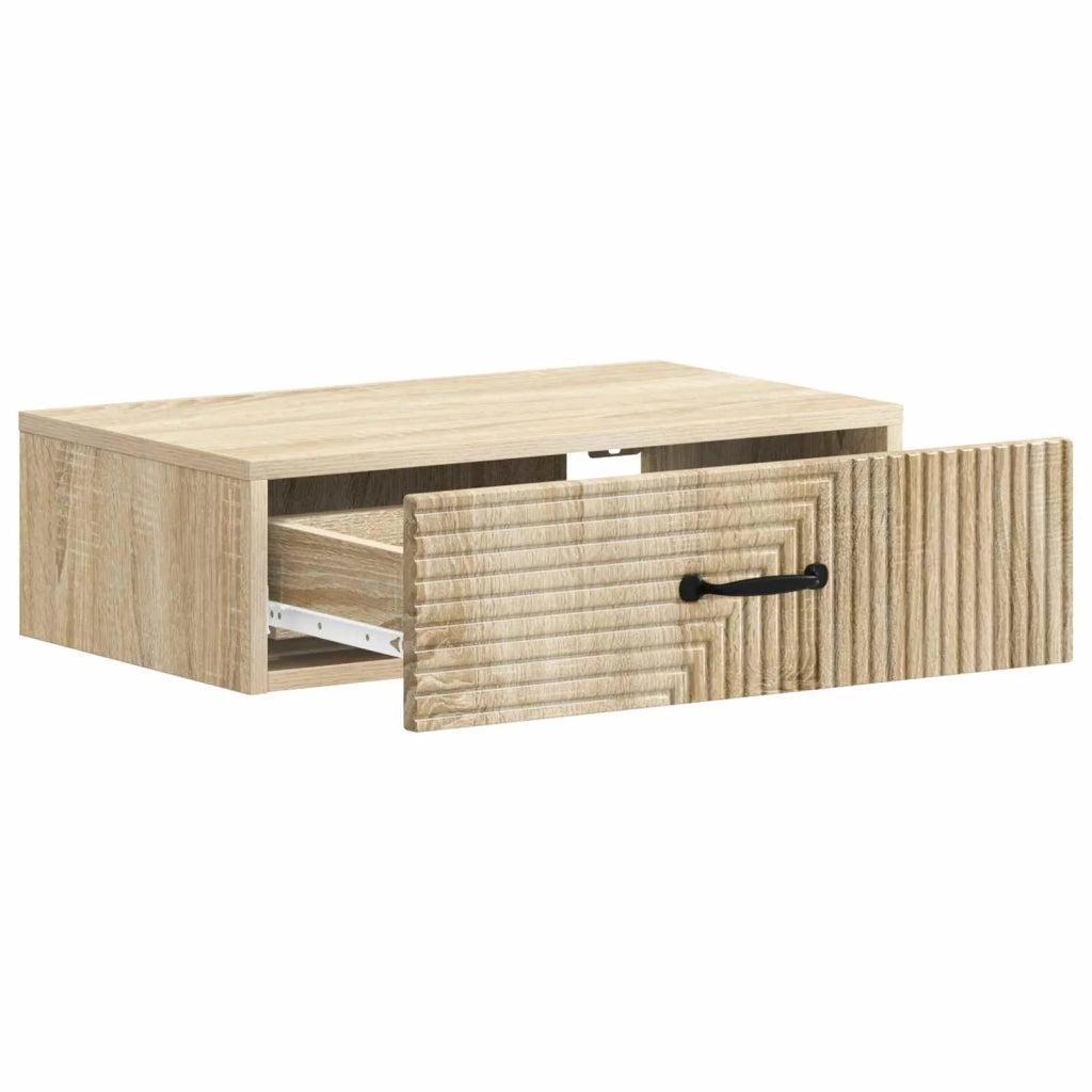 Tavolino da Parete Laterale Rovere Sonoma 59 x 34,5 x 17 cm 898657