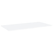 Ripiani per Libreria 4 pz-Scaffale per Libri Bianchi 80x20x1,5 cm Legno Multistrato