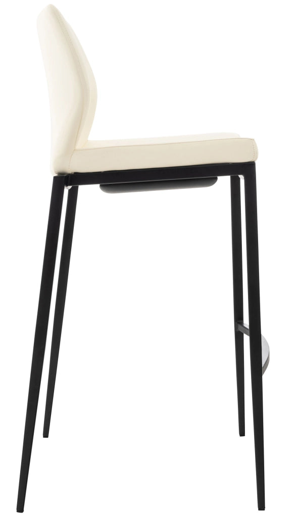 Sgabello Moderno Design Matola In Similpelle crema,nero