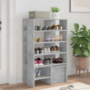Mobile per scarpe 2 pcs Grigio cemento Legno multistrato 8000383