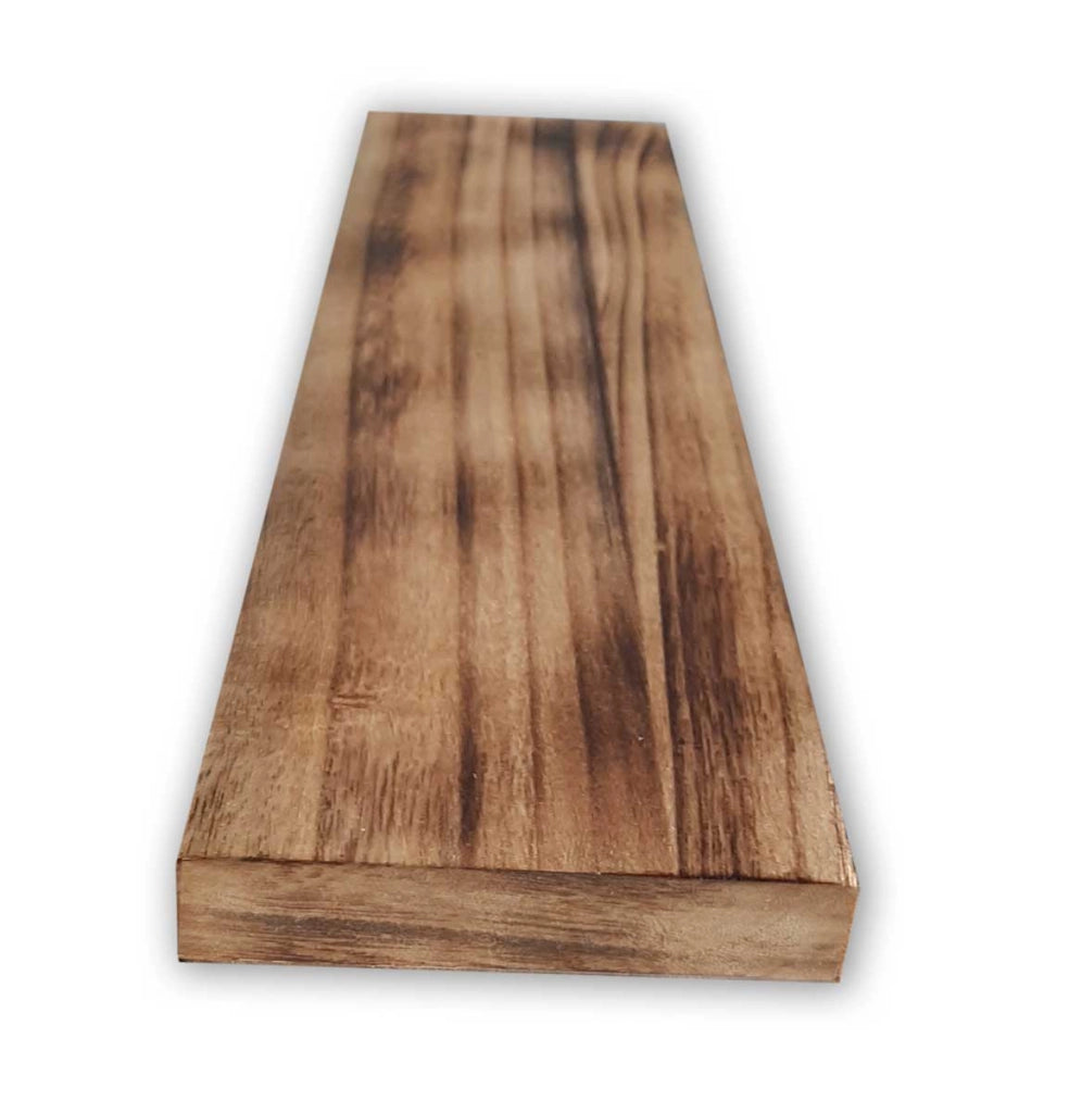 KIT da 10 pezzi - Tavola In LEGNO CountryWood – trattato con metodo Yakisugi CALICO Light Burn - misura 10x2x203 cm