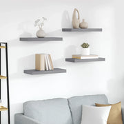 Scaffali a Parete 4 pz Grigi 50x23x3,8 cm in MDF cod mxl 32841