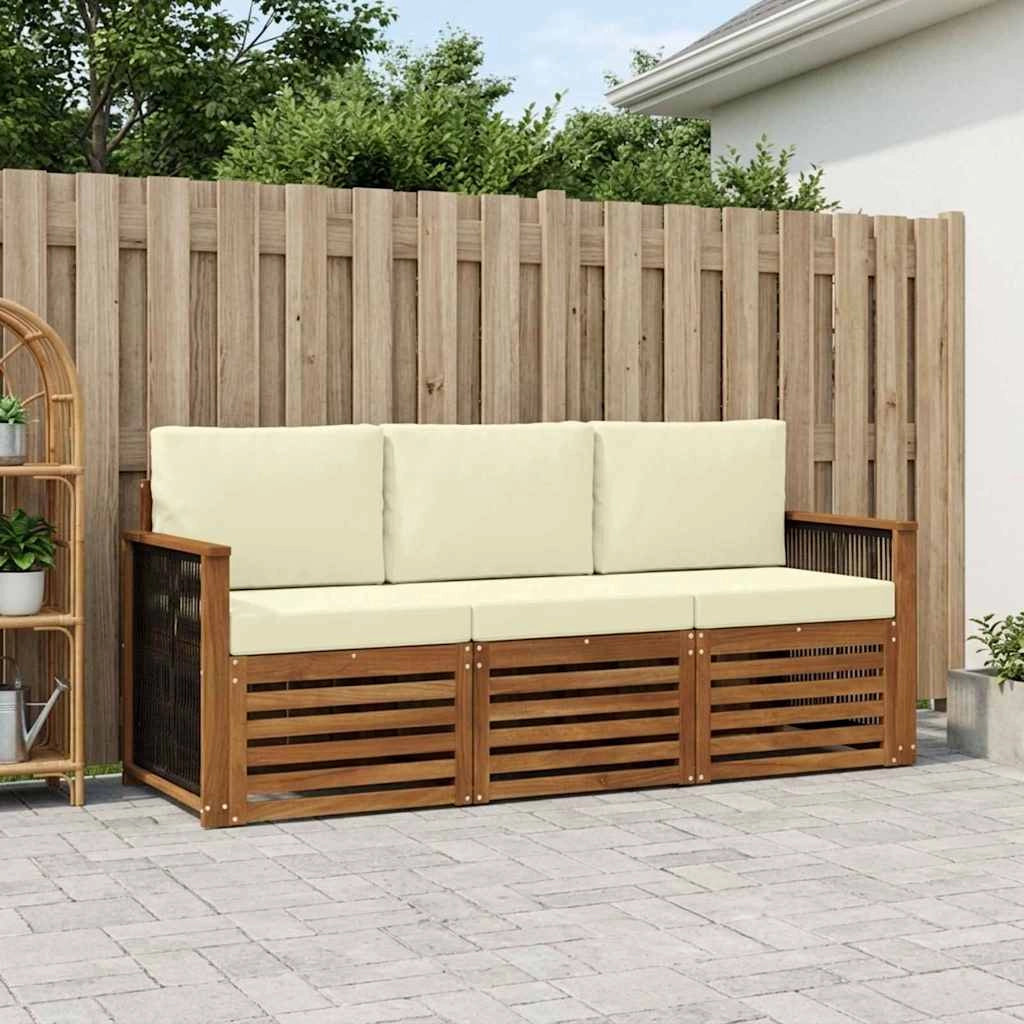 Set divani 3 pz Legno di Acacia Massello 3383961