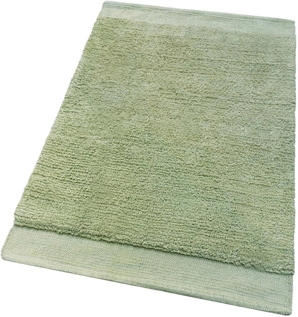 Tappeto Scendiletto Camera Doccia Bagno 50x80 Cm Morbido Puro Cotone Assorbente Antiscivolo Verde
