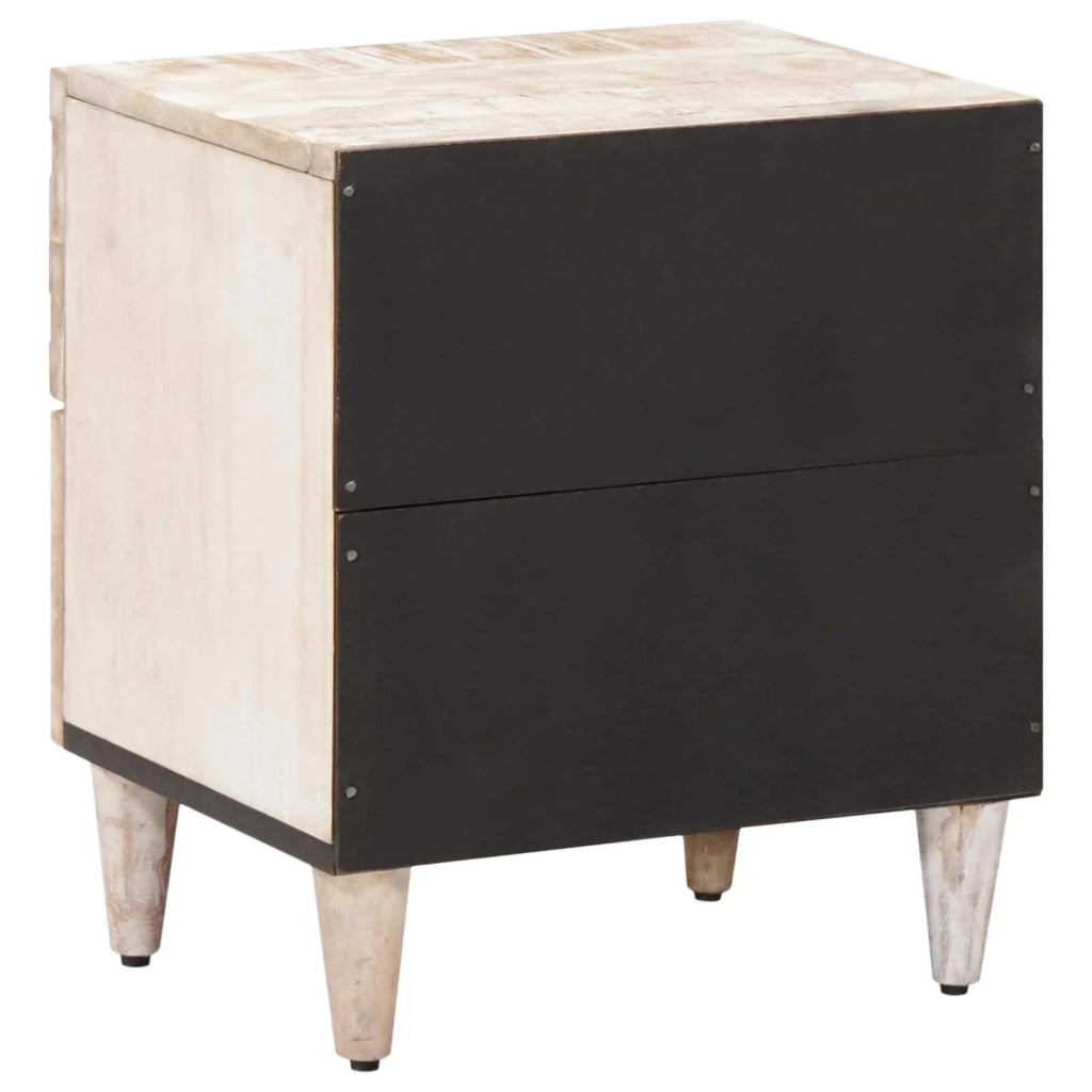 Armadio da Notte con cassetto Bianco 40 x 33,5 x 46 cm