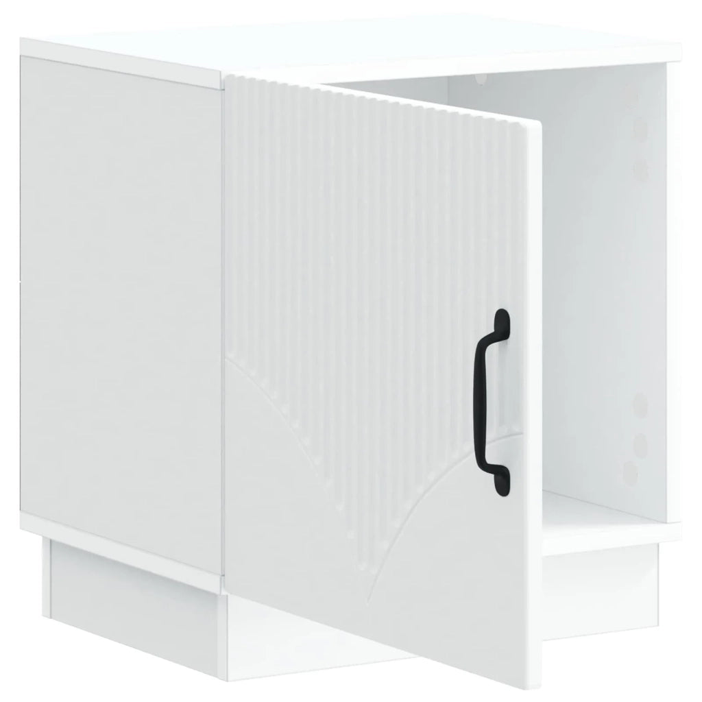 Comodino Bianco 43 x 34,5 x 47 cm Legno ingegnerizzato 895255