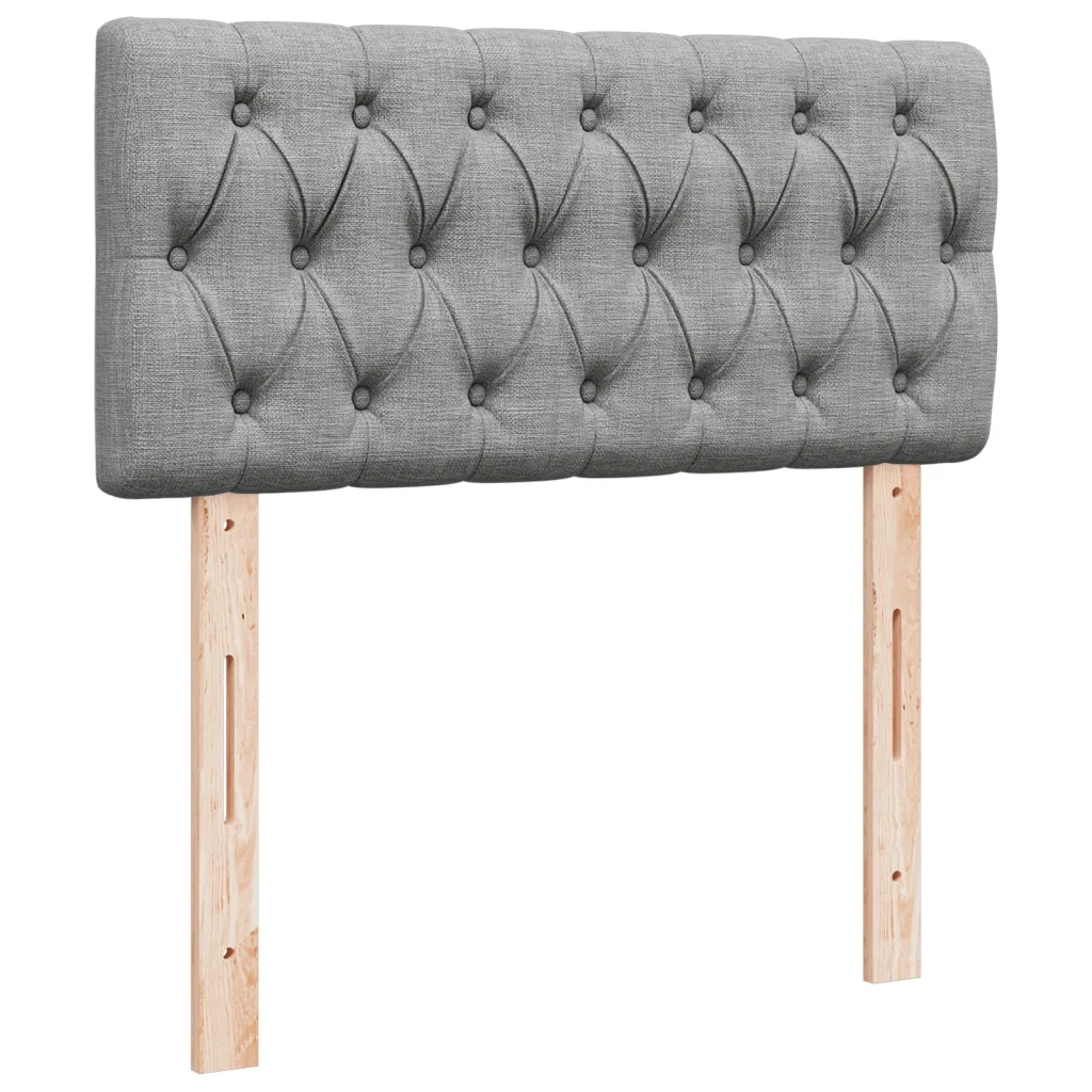Giroletto a Molle con Materasso Grigio Chiaro 90x190 cm Tessuto