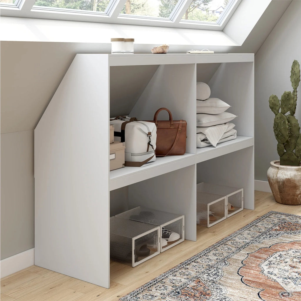IDMarket - TOMI 4 ripiani 160 x 50 x 110/70 cm bianco
