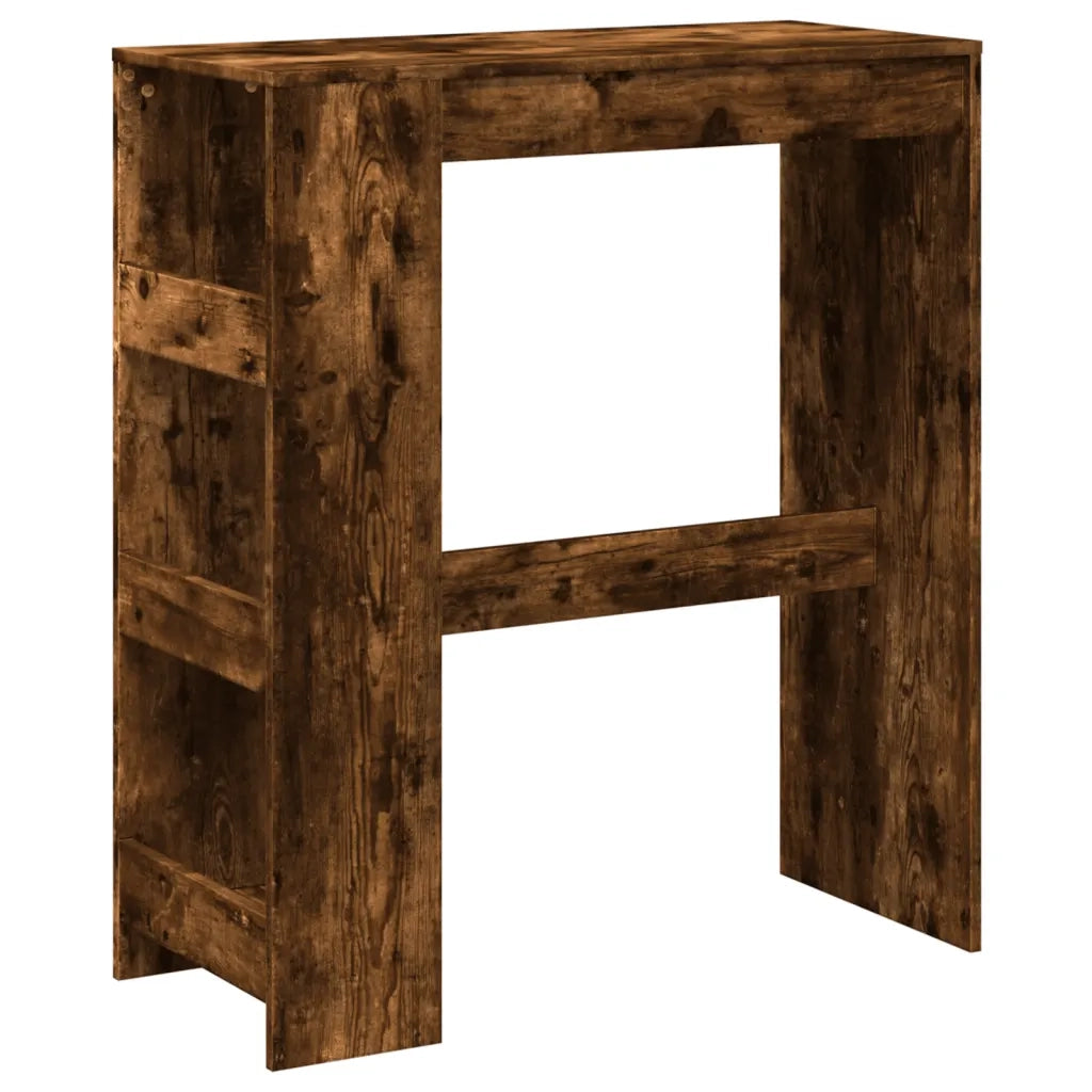 vidaXL Tavolo Bar con Rastrelliera Rovere 90x40x103,5 cm Multistrato
