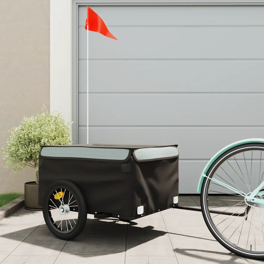 Rimorchio da Bici Nero e Grigio 45 kg in Ferro CFW4130756