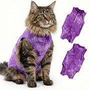 Kit di recupero per gatti - Alternativa alla collare Elizabethan - Adattamento preciso - Idoneo per gatti di peso compreso tra 3,6 e 6,4 kg - Blu scuro